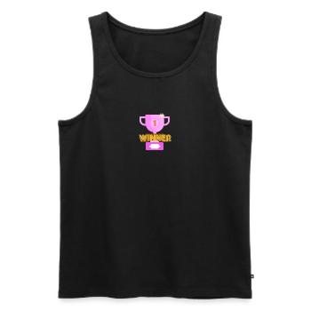 Winner - Men's Premium Organic Tank Top - black - Front - AI Model Male 178 light (178cm)
