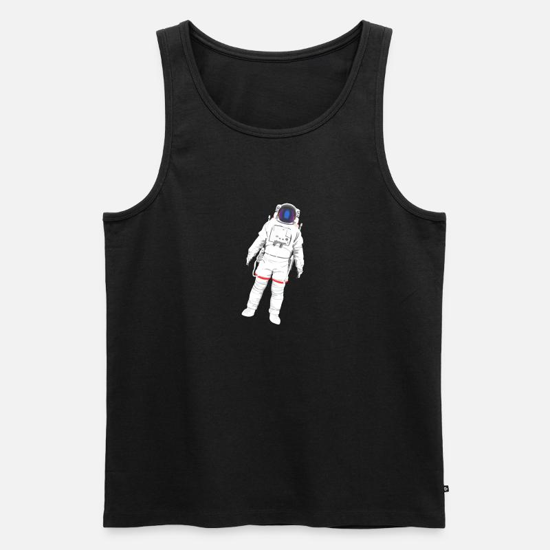 Astronaut hovering in space - Men's Premium Organic Tank Top - black