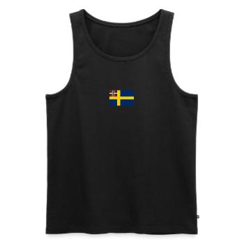 Sillsalaten Swedish Union flag w. Norway 1844-1905 - Men's Premium Organic Tank Top - black - Front - AI Model Male 178 light (178cm)