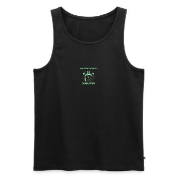 Jesus The Ultimate Deadlifter - Men's Premium Organic Tank Top - black - Front - AI Model Male 178 light (178cm)
