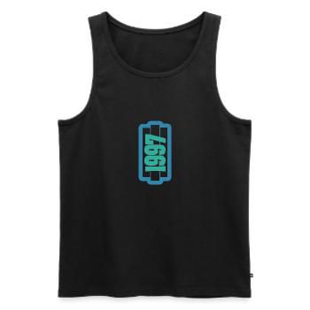 1997 - Men's Premium Organic Tank Top - black - Front - AI Model Male 178 light (178cm)
