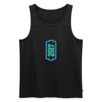 Jahr 2017 - Männer Premium Bio Tank Top - Schwarz - Vorne - AI Model Male 178 light (178cm)