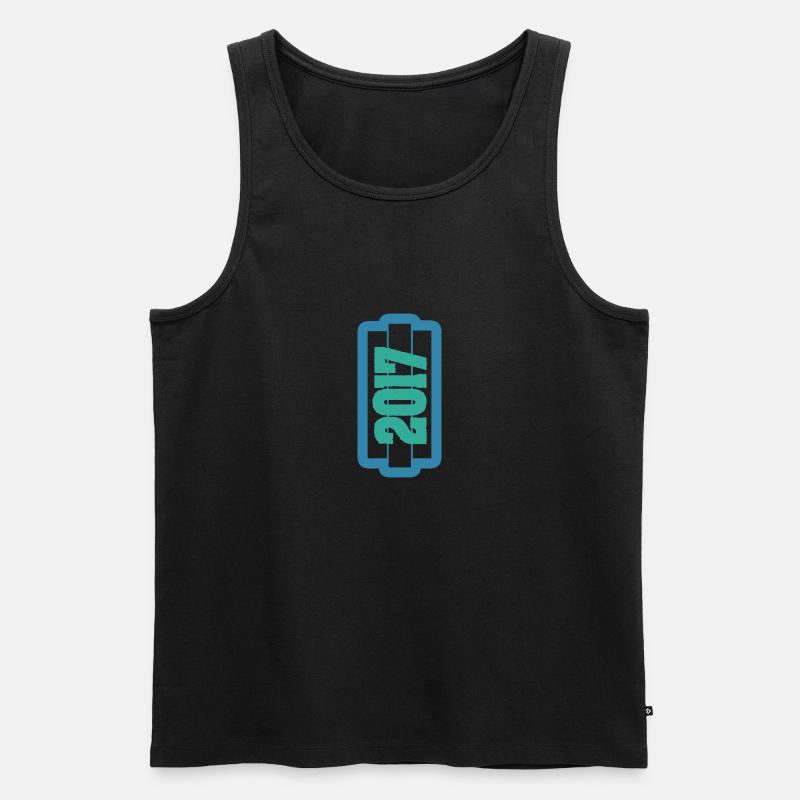 Jahr 2017 - Männer Premium Bio Tank Top - Schwarz