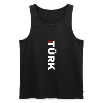 Türkiye - Débardeur bio Premium Homme - noir - Devant - AI Model Male 178 light (178cm)