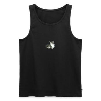 Baby kitten little Princess kitty - Men's Premium Organic Tank Top - black - Front - AI Model Male 178 light (178cm)
