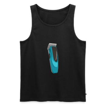 Hair clipper for hairdresser job for haircut - Men's Premium Organic Tank Top - black - Front - Michal (187cm)