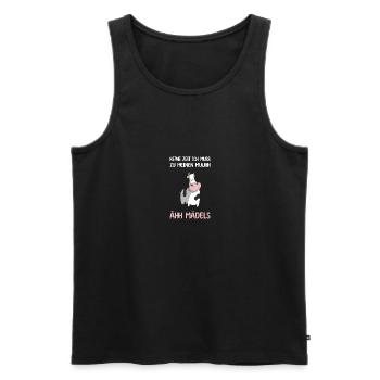 Kuh Bauernhof Witzg Spruch Geschenk - Männer Premium Bio Tank Top - Schwarz - Vorne - Michal (187cm)