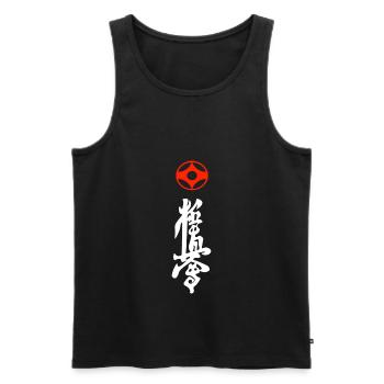 Kyokushin Kaikan Kanji T Shirt - Characters - Men's Premium Organic Tank Top - black - Front - AI Model Male 178 light (178cm)