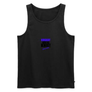 AfD stoppen gegen rechts Demokratie Vielfalt links - Männer Premium Bio Tank Top - Schwarz - Vorne - AI Model Male 178 light (178cm)