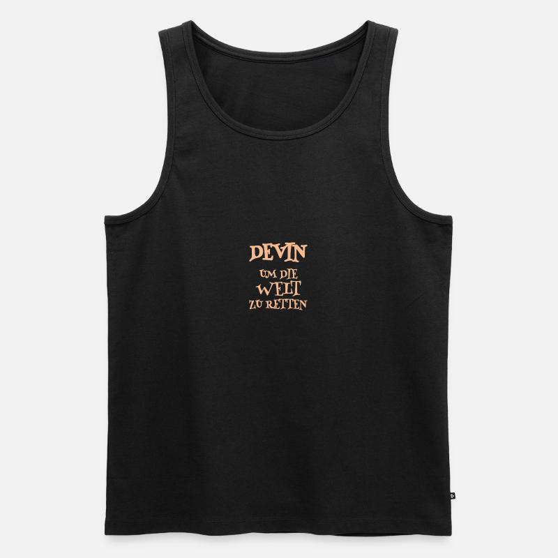 Helfer Devin - Männer Premium Bio Tank Top - Schwarz