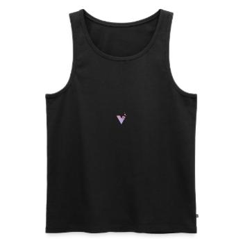 V - Männer Premium Bio Tank Top - Schwarz - Vorne - AI Model Male 178 light (178cm)