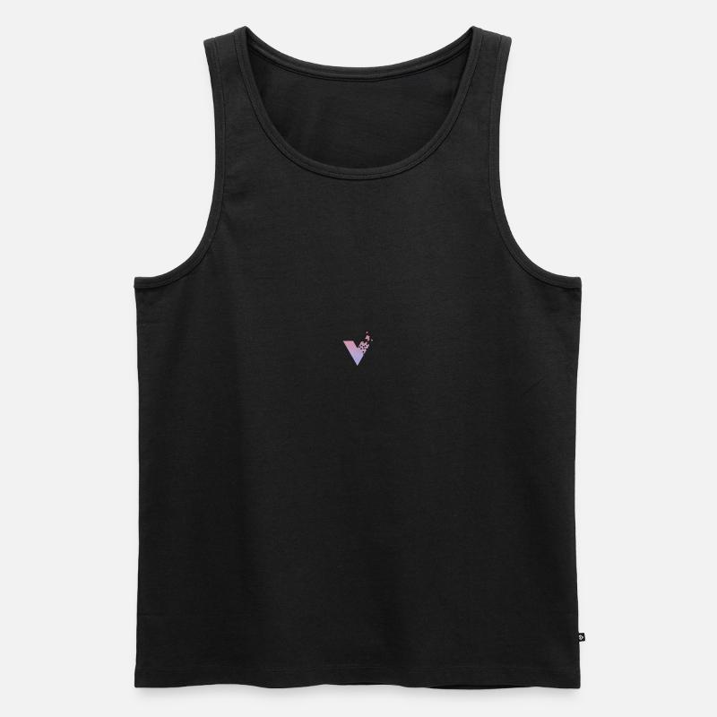 V - Männer Premium Bio Tank Top - Schwarz