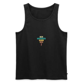Lustig Musiker - Männer Premium Bio Tank Top - Schwarz - Vorne - Michal (187cm)
