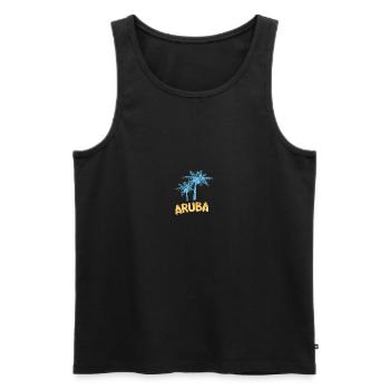 Geschenk für Aruba - Männer Premium Bio Tank Top - Schwarz - Vorne - AI Model Male 178 light (178cm)