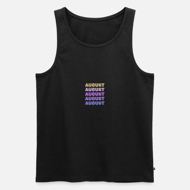 August August - Männer Premium Bio Tank Top - Schwarz