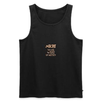 Cadeau pour Michi - Débardeur bio Premium Homme - noir - Devant - AI Model Male 178 light (178cm)