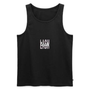 Lash Tech Wimpern Techniker Wimpern Wimpern Lash T - Männer Premium Bio Tank Top - Schwarz - Vorne - AI Model Male 178 light (178cm)