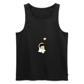 bride - Men's Premium Organic Tank Top - black - Front - AI Model Male 178 light (178cm)