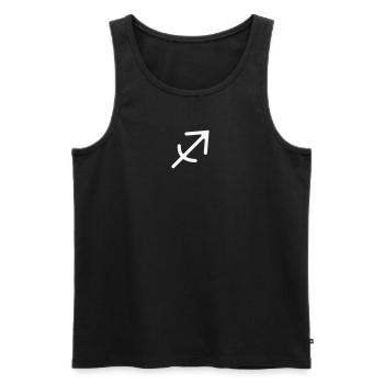 Zodiac sign Sagittarius - Men's Premium Organic Tank Top - black - Front - AI Model Male 178 light (178cm)