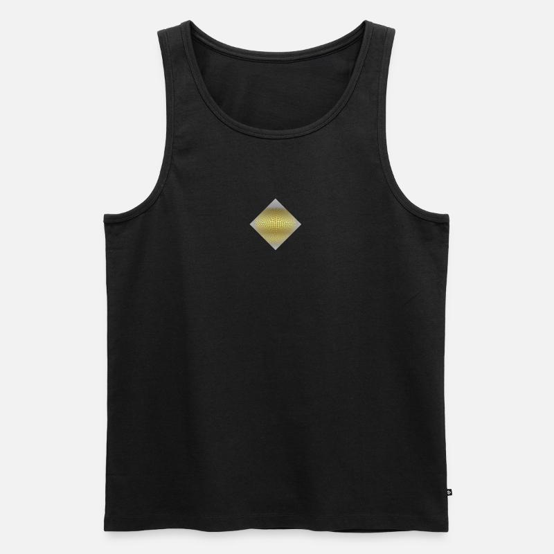 3D Pyramide & Oktaeder - Männer Premium Bio Tank Top - Schwarz