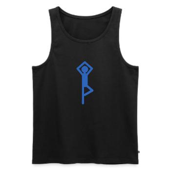 Silhouette yoga - Men's Premium Organic Tank Top - black - Front - AI Model Male 178 light (178cm)