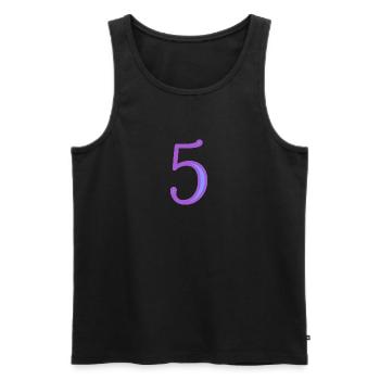 5. CINQ - Débardeur bio Premium Homme - noir - Devant - Michal (187cm)
