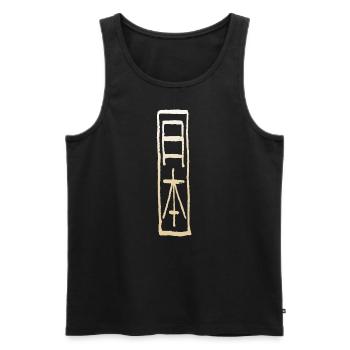Japan - Men's Premium Organic Tank Top - black - Front - Michal (187cm)