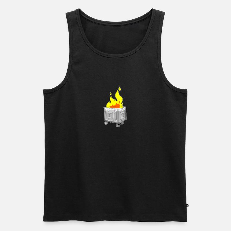Dumpster Fire - Männer Premium Bio Tank Top - Schwarz