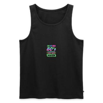 80er jahre Pary Mottoparty 80s Outfit - Männer Premium Bio Tank Top - Schwarz - Vorne - AI Model Male 178 light (178cm)