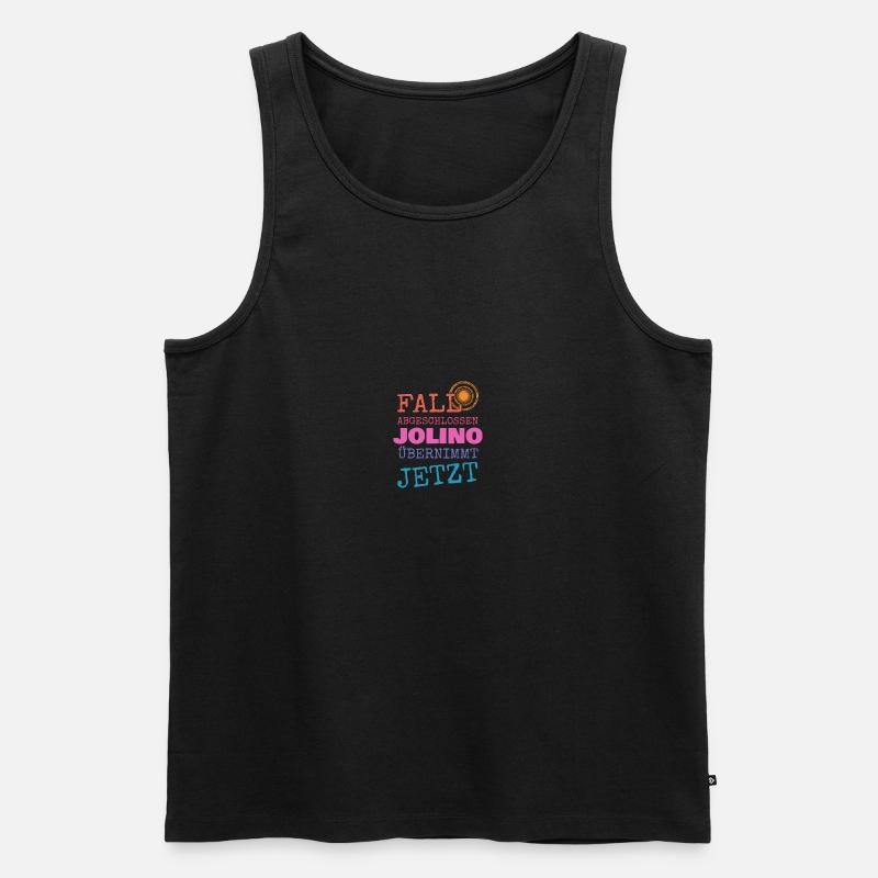 Vorname Jolino - Männer Premium Bio Tank Top - Schwarz