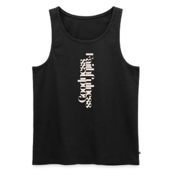 GoodnessFaithfulness - Männer Premium Bio Tank Top - Schwarz - Vorne - Michal (187cm)