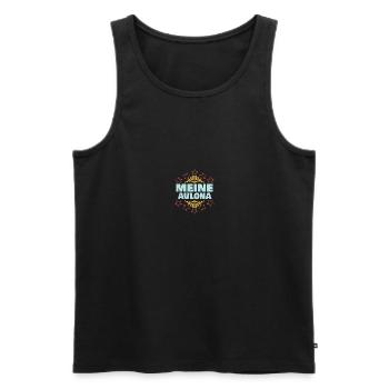 Fille Aulona - Débardeur bio Premium Homme - noir - Devant - AI Model Male 178 light (178cm)