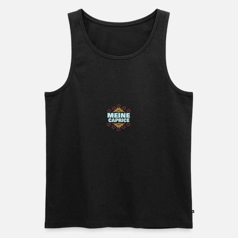 Caprice als Mädchen - Männer Premium Bio Tank Top - Schwarz
