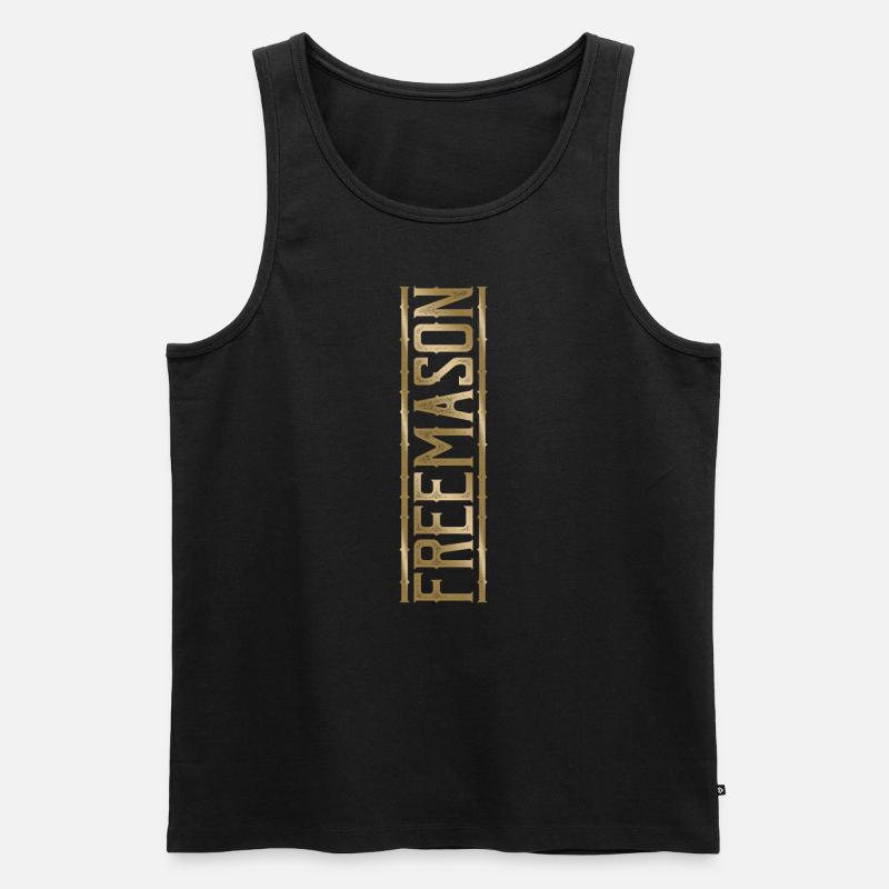 Masonic Freemasonry Fraternal - Männer Premium Bio Tank Top - Schwarz