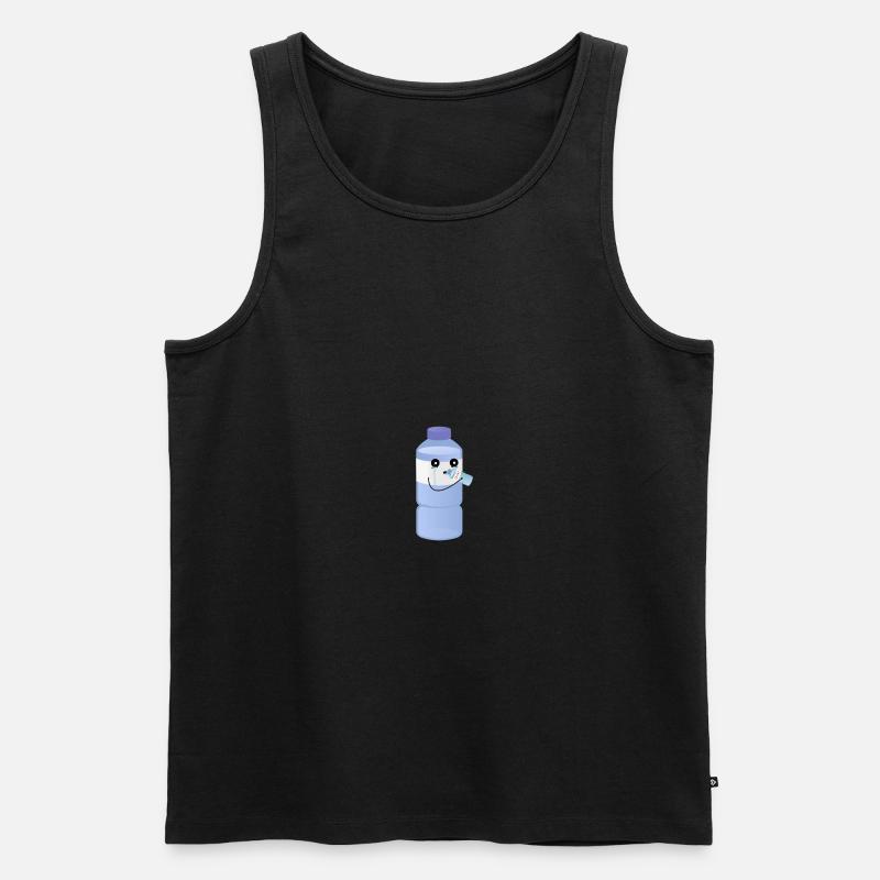 bottle drinks water - Männer Premium Bio Tank Top - Schwarz
