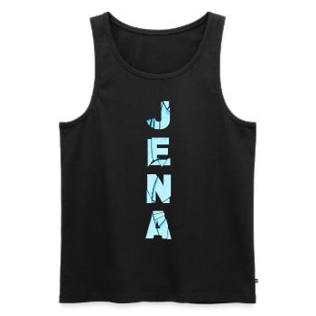 Jena Deutschland Stadt Schrift Skyline Heimat - Männer Premium Bio Tank Top - Schwarz - Vorne - Michal (187cm)