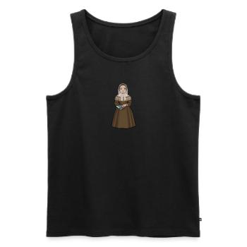 Fredrika Bremer - Männer Premium Bio Tank Top - Schwarz - Vorne - AI Model Male 178 light (178cm)