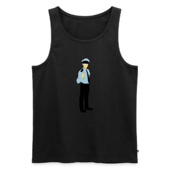 Polizist - Männer Premium Bio Tank Top - Schwarz - Vorne - Michal (187cm)