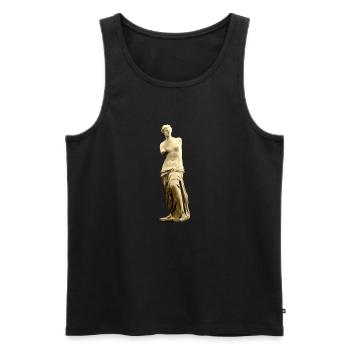 VENUS DE MILO - Männer Premium Bio Tank Top - Schwarz - Vorne - AI Model Male 178 light (178cm)