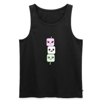 Brochette de Marshmallow - Débardeur bio Premium Homme - noir - Devant - Michal (187cm)