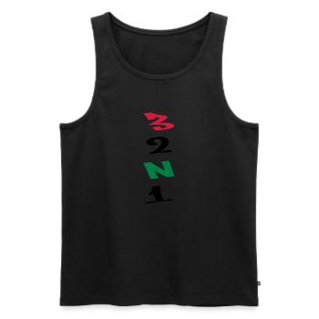 3 Gänge Gears Graffiti - Männer Premium Bio Tank Top - Schwarz - Vorne - AI Model Male 178 light (178cm)