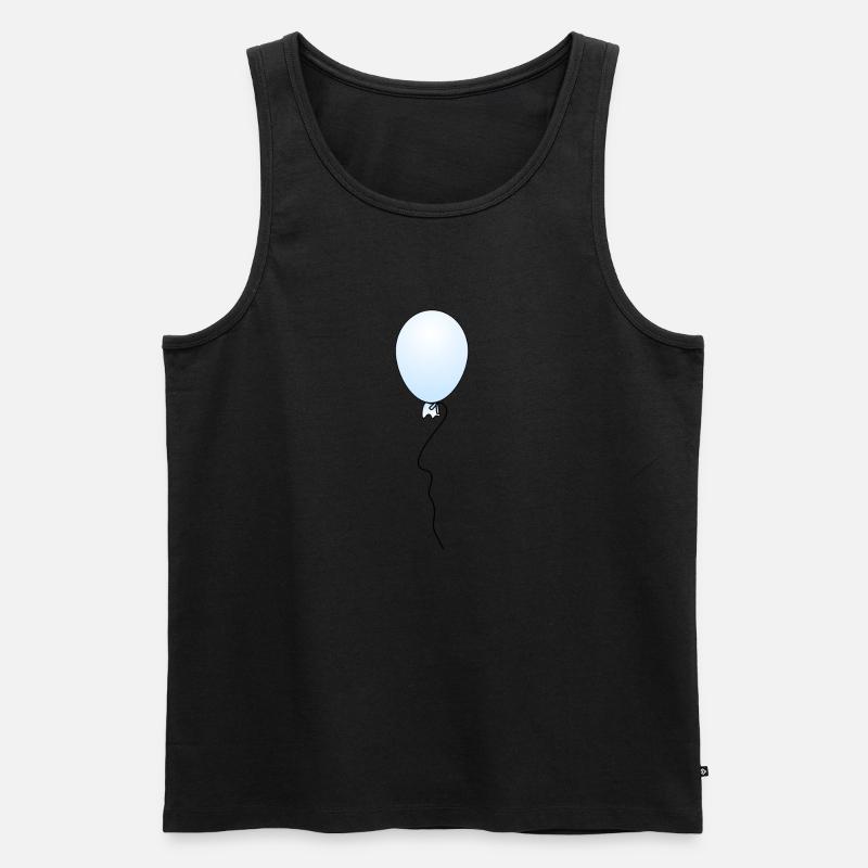 Ballon - Hellblau - Männer Premium Bio Tank Top - Schwarz