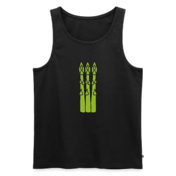 asperge - Débardeur bio Premium Homme - noir - Devant - Michal (187cm)