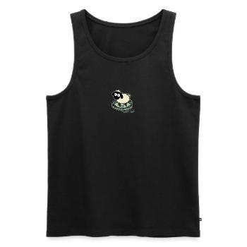 Cute sheep in a wolf - Men's Premium Organic Tank Top - black - Front - AI Model Male 178 light (178cm)