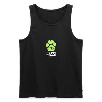 Team Gassi - Hundepfote - für Hundebesitzer - Männer Premium Bio Tank Top - Schwarz - Vorne - AI Model Male 178 light (178cm)