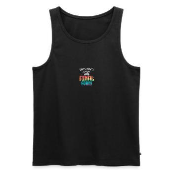 Schwule LGBT Pride Gay Rainbow Flag - Männer Premium Bio Tank Top - Schwarz - Vorne - Michal (187cm)