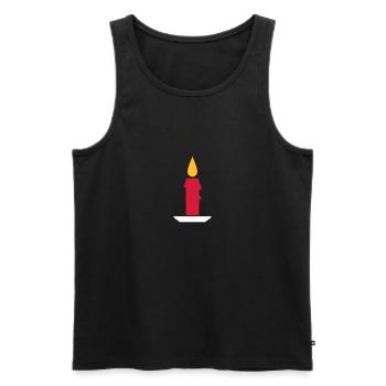 Kerze - Männer Premium Bio Tank Top - Schwarz - Vorne - AI Model Male 178 light (178cm)