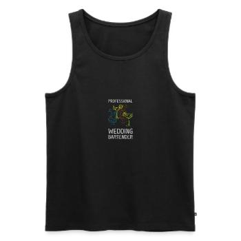 Hochzeit Barkeeper Cocktail Longdrink Geschenk - Männer Premium Bio Tank Top - Schwarz - Vorne - AI Model Male 178 light (178cm)