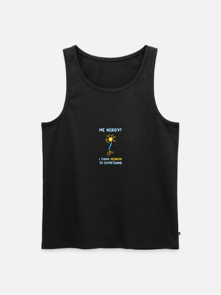 Brain Biology Neuron Teacher Gift - Men's Premium Organic Tank Top - black
