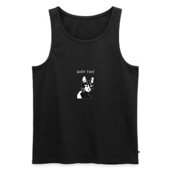 Bath Time Cute Animals Cartoon - Men's Premium Organic Tank Top - black - Front - AI Model Male 178 light (178cm)